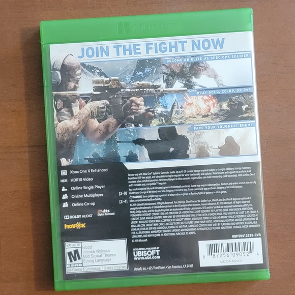 Used XBOX ONE Tom Clancy's Ghost Recon Breakpoint w/ Sentinel Corp Pack - Picture 2 of 6